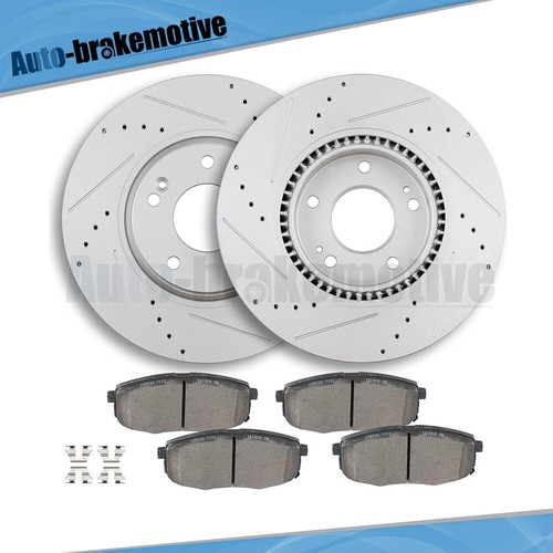 FRONT BRAKE ROTORS AND METALLIC PADS FOR 2010-2013 KIA FORTE KIA FORTE KOUP - Picture 3 of 12