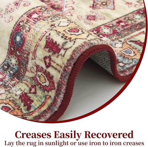 Washable Rug Boho Rug Soft Non Slip 6x9 Floor Mats Throw Carpet for Home Decor - Picture 8 of 15