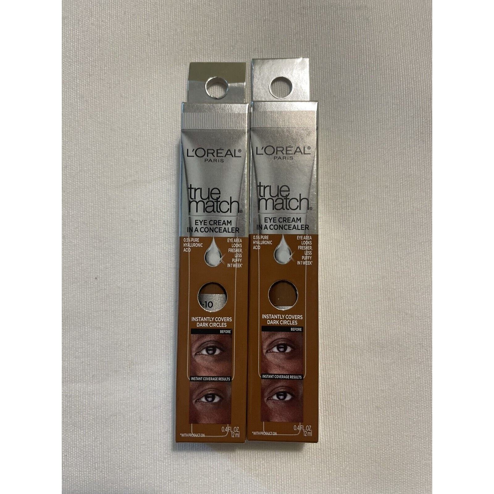L'Oreal Paris (2) True Match Eye Cream in a Concealer Deep N9-10 paraben free