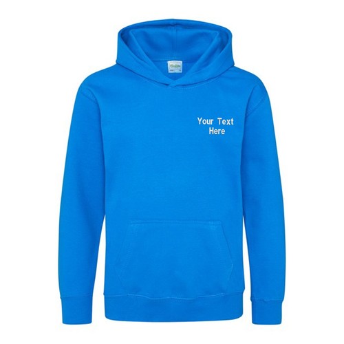 Personalised Custom Embroidered AWDis Just Hoods Pullover Kids Hoodie JH01J - Picture 22 of 24