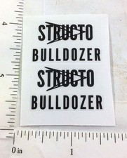 Pair Structo Bulldozer Construction Toy Replacement Stickers ST-125