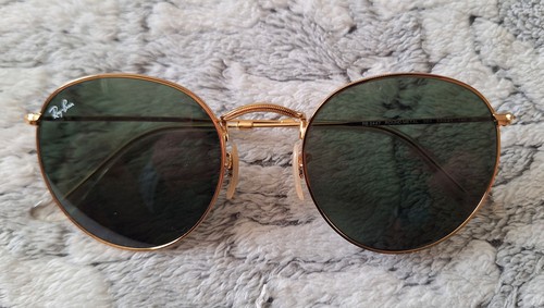 Ray-Ban Round Metal Gold Colour Framed Sunglasses RB3447.