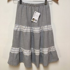Skirt Flannel Girls 6 Maxi Gray Patchwork Ruffle Tier Cotton Mom and Pop's Kids