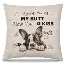 Boston Terrier Pillow Covers 18x18, Gifts for Dog Lovers, Decor, Mom Gifts, P...