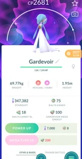 Pokemon Trade Go - Shiny Gardevoir - Guaranteed Lucky - Registered