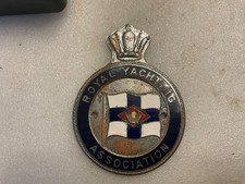 ROYAL YACHTING ASSOCIATION VINTAGE CAR BADGE CANAL NARROW BOAT TENDER DINGHY