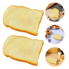 5 Pcs Simulated Toast Model Faux Sliced Bread Fake Artificial Slices