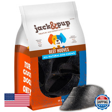 Jack  Pup Cow Hooves for Dogs, Natural Long Lasting Dog Hooves for Large and Sm