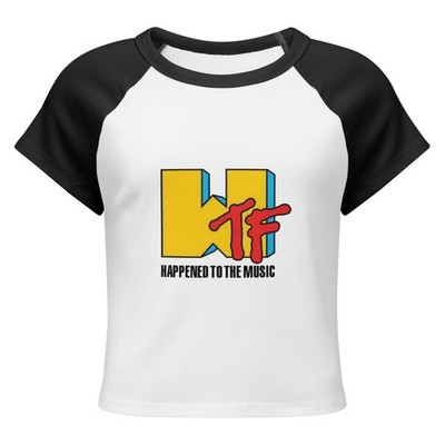 WTF Happened to the Music Women s micro rib raglan baby tee