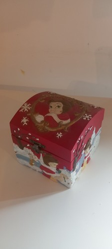Disney Parks Belle Music Box 🎶 Beauty and the Beast Jewelry Keepsake 4x4x3.5” ✨ - Picture 3 of 7