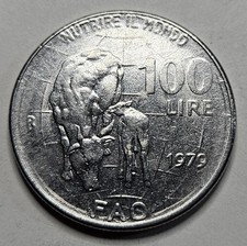 1979 R Italy 100 Lire - FAO Issue - Stainless Steel - World Coin - Italian