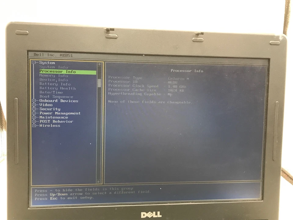 Dell Inspiron B120 Intel Celeron M 15" Laptop -BOOTS BIOS- MZ - Image 3 of 4