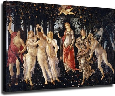 Sandro Botticelli Poster - La Primavera Allegory of Spring Wall Art - Canvas 