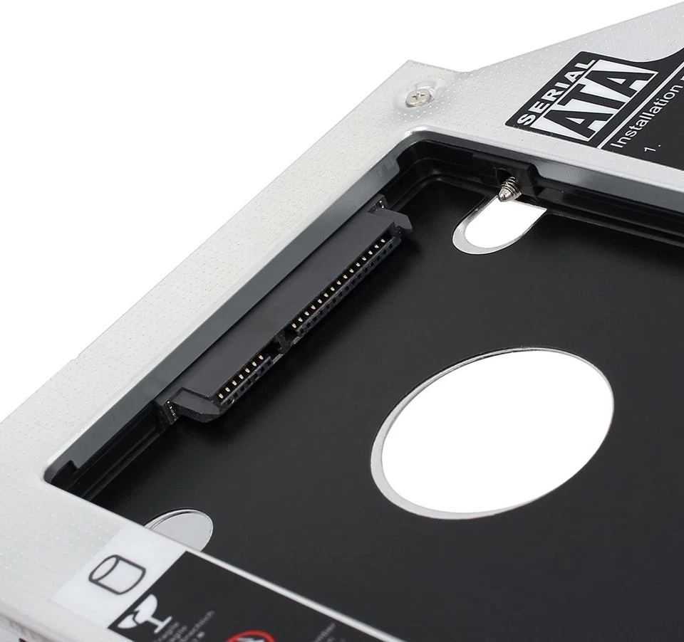 Universal 12.7mm SATA 2nd SSD HDD Hard Drive Caddy for DVD-ROM CD Optical Bay - Image 4 of 4