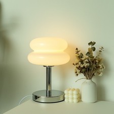 Lámpara de Mesa Crista Vintage | Luz de Noche USB Regulable