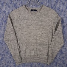 J.CREW Sweater Mens Large Crew Neck Pullover Cotton Beige