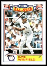 Dave Winfield 1987 Topps #17 Yankees MLB READ FREE SHIPPING AutographDen