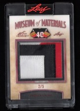 2022 Leaf Art of Hockey Museum of Materials Patch #MM-21 Patrick Lalime 2/5