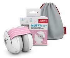 Alpine Muffy Baby Ear Protection for Babies  Toddlers Pink  White Sealed