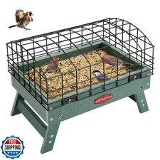 Kingsyard Squirrel Proof Ground Bird Feeder for Outdoors - Recycled Plastic P