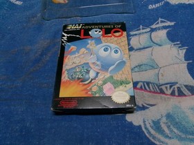 #695 ADVENTURES OF LOLO Nintendo NES Cart w/ Box Sleeve Styrofoam TESTED