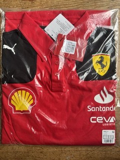 Puma Scuderia Ferrari Team Polo Shirt Red/Black Shell Santander CEVA F1