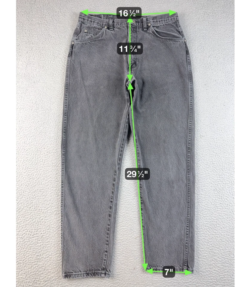 VTG Wrangler Jeans Mens 36x32 Straight Leg USA Made Black Tapered Leg 90s Grunge - Image 3 of 4