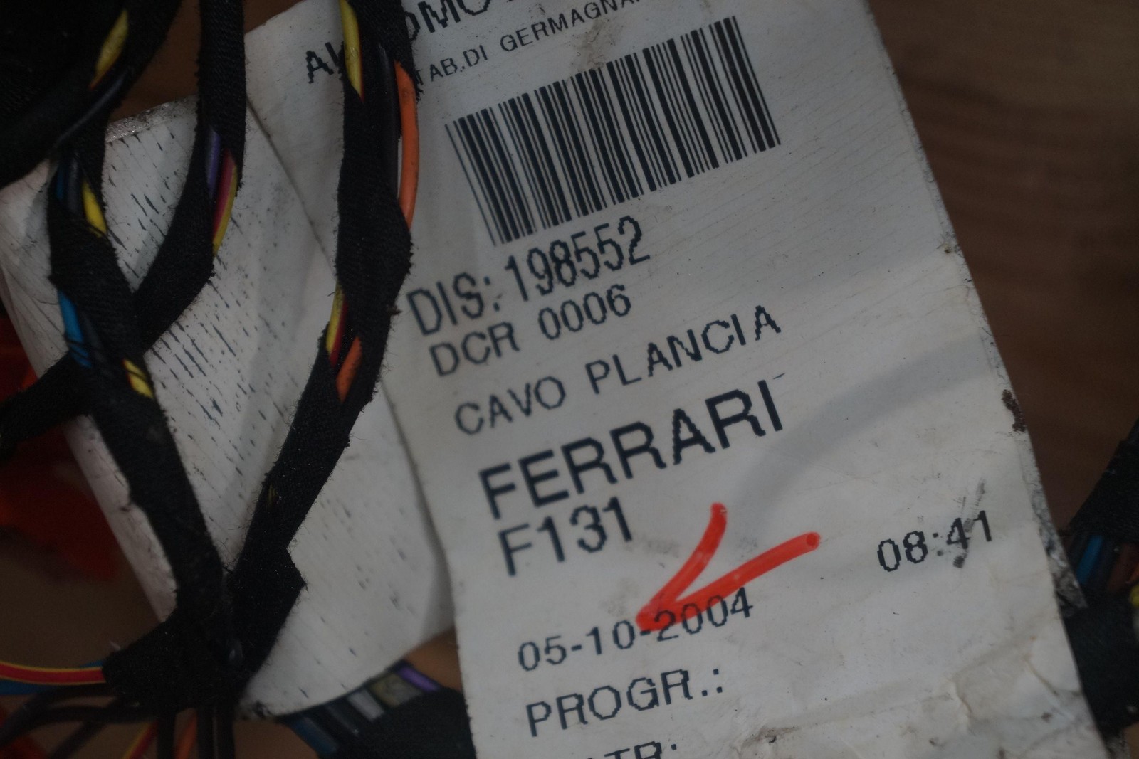 Dash Panel Wiring Wire Harness Cable 198552 OEM Ferrari 360 Spider Modena 2005