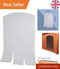 Easy-Install Vinyl Dog House Door Flap, 12.6 x 16.9 in - Perfect for Medium Pets