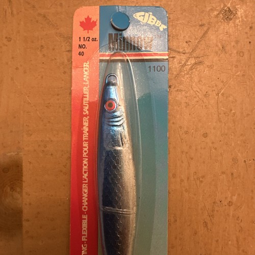 VINTAGE GIBBS Minnow Blue Silver Lure - 1 1/2 Oz - 40 Gr - NEW