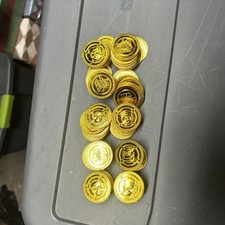 98 PCS Pirate Gold Coins Plastic Play Treasure Coins Pirate Treasure Fake Kids