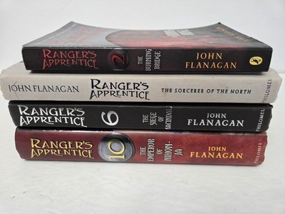 Lot of 4 John Flanagain Randger's Apprentice Books Hardcover and Paperback