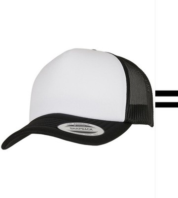 Flexfit Classic Curved Foam Trucker Cap   White Front 6320W Kappe NEU