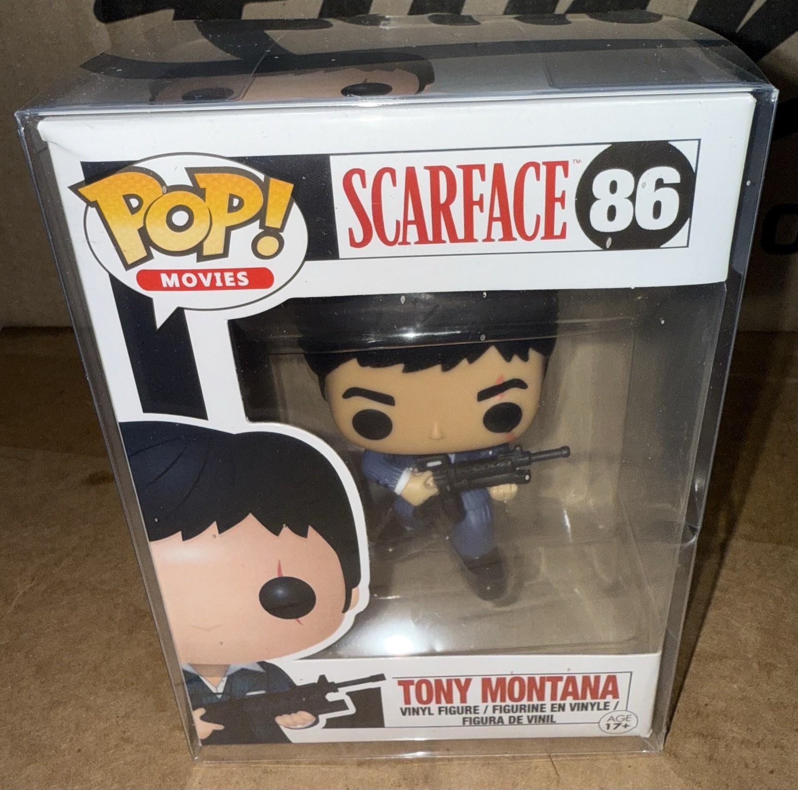 Tony Montana #86 2013 Funko Pop! PELÍCULA BUFANDA - Protector - Caja Menor Daños - NUEVO