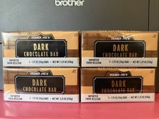 12 Trader Joe's Belgian Dark Chocolate Bars Each 1.65 oz 4/3 Packs Total 10/2027