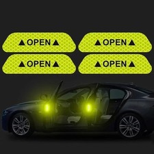 4x Reflective Car Door Sticker Tapes Safety Open Warning Reflector Prompt Decals