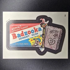 Topps Wacky Packages 1991 Peel Off Sticker Badzooka #2