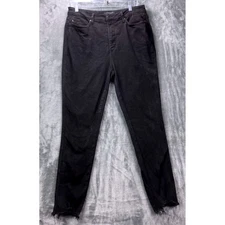 Judy Blue JB88551 Black Skinny Jeans Women's 15/32 Stretch Raw Hem Distressed