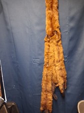 Vintage Four Pelt Full Body Brown Mink Fur Scarf Stole Wrap One Size Beautiful