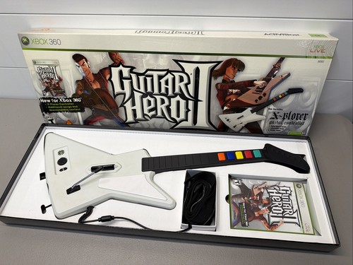 Guitar Hero 2 Bundle - Microsoft Xbox 360 Gitarre, Spiel & Gurt Originalverpackt! Getestet! - Bild 1 von 18