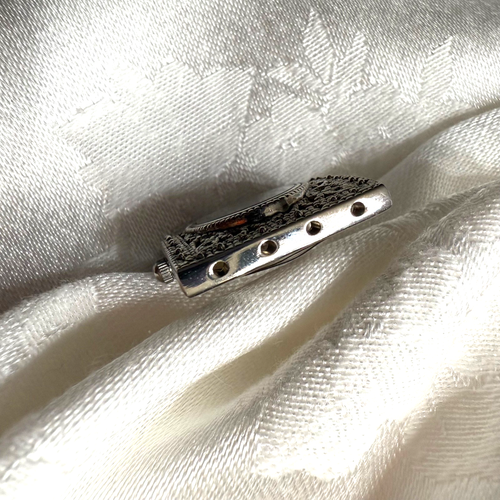 Orologio pendente filigrana tono argento donna quarzo nuovo funzionante batteria nuova - Foto 5 di 6