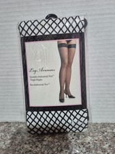 Leg Avenue 9036 Spandex Fishnet Thigh Highs Black ONE SIZE FITS MOST 90-160lbs