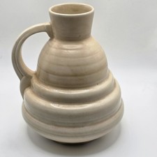 Vintage Crown Ducal Beige Beehive Vase #238 1920s/30s Made In England Art Deco