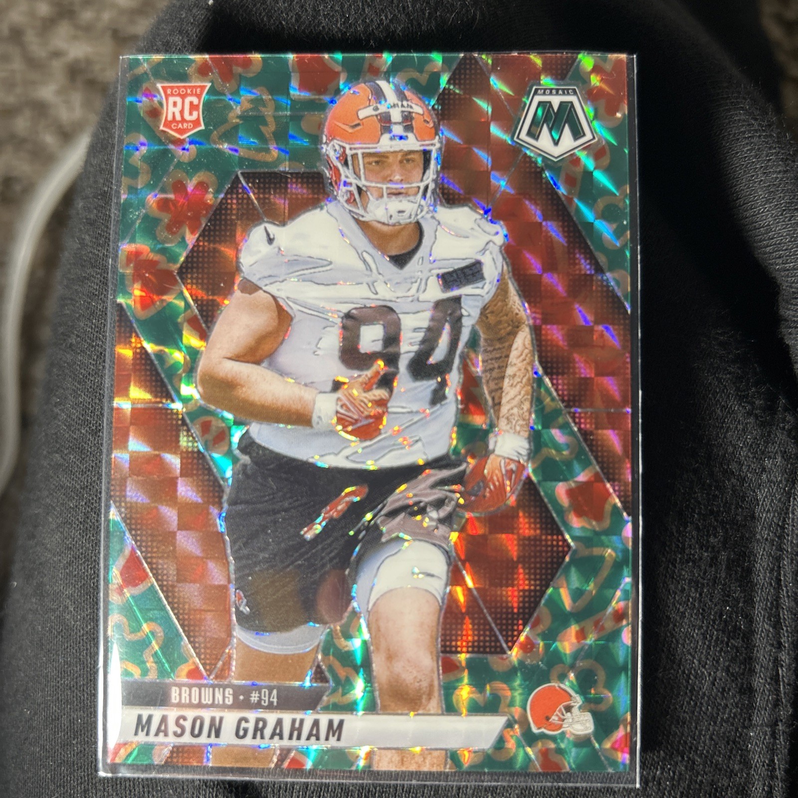 2025 Panini Mosaic MASON GRAHAM Cookie Prizm SSP Browns Rookie RC #311 Case Hit