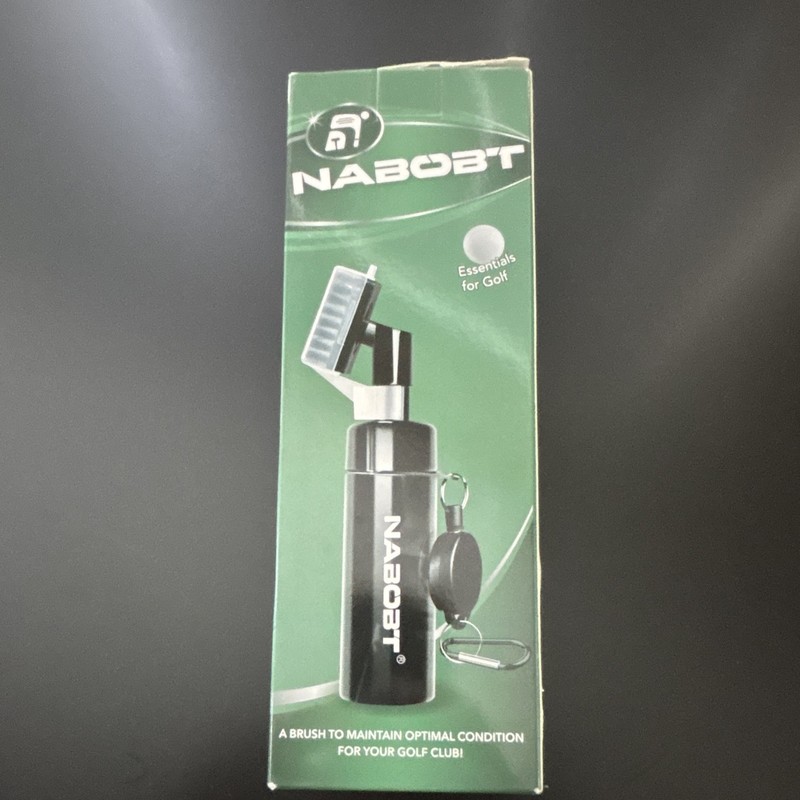 NABOBT Golf Cleaner Brush & Towel Kit, Black, Easy to Use, With Clip