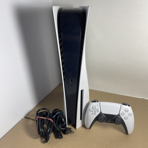 Sony Playstation 5 Ps5 Disc Console With Controller POWERS ON, BAD HDMI (READ)