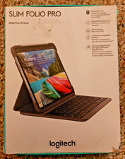 Logitech Slim Folio Pro Keyboard Case iPad Pro 11" 1st 2nd Gen Backlit Bluetooth