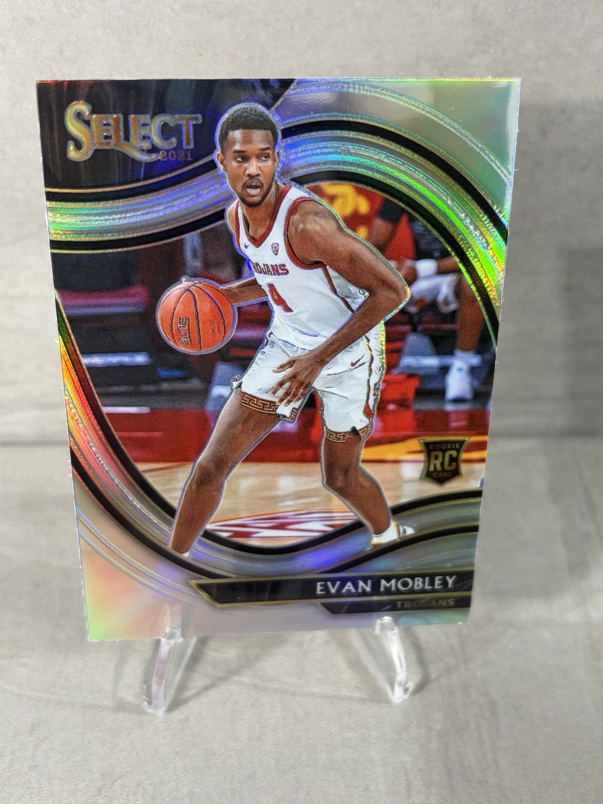 2021-22 Panini Chronicles Draft Picks Select Silver Prizm Holo Evan Mobley RC