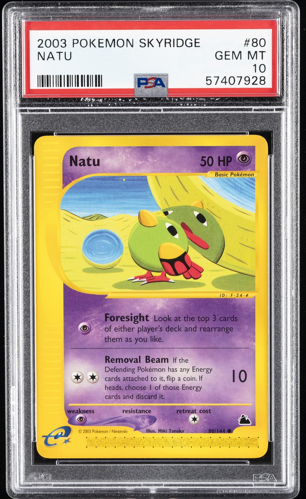 2003 POKEMON SKYRIDGE #80 NATU PSA 10