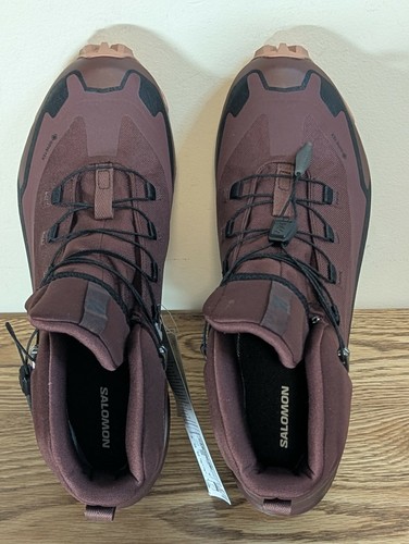 Salomon Cross Hike Mid GTX 2 Boot Women’s Shoes Maroon Red Brown Size 9.5 New - Picture 8 of 19